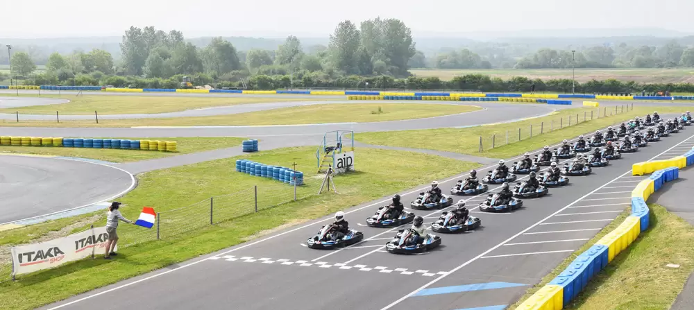 grille de départ karting course 390c