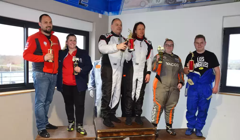 podium avec les vainqueurs de la course de la Saint Valentin du dimanche 11 février 202