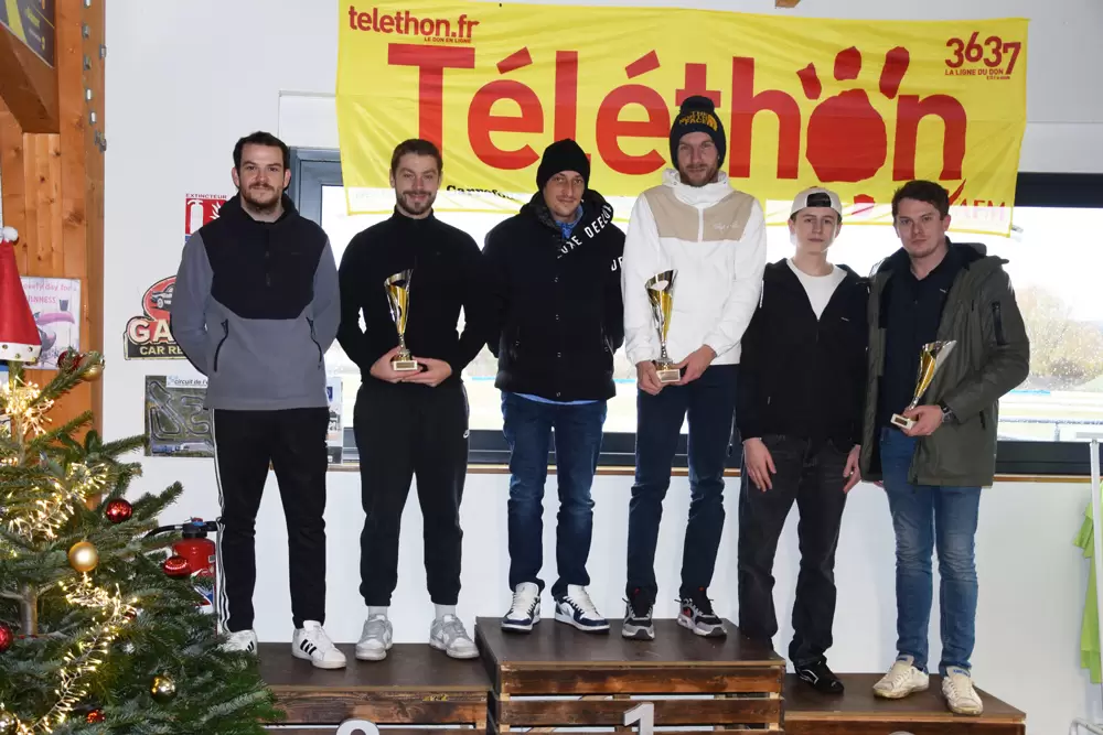 les pilotes au podium du challenge hivernal juniors manche 4 2025 2026