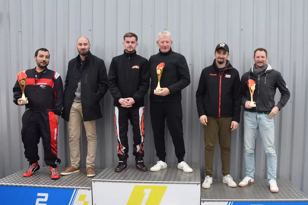 les pilotes au podium du challenge hivernal masters manche 3 2025 2026