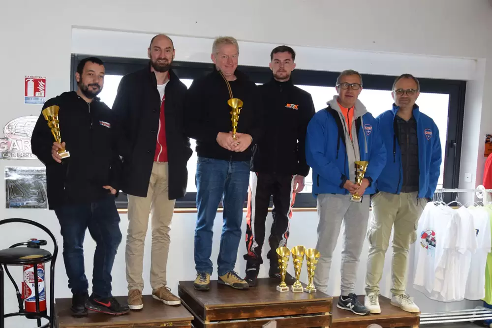 les pilotes au podium du challenge hivernal masters manche 4 2025 2026