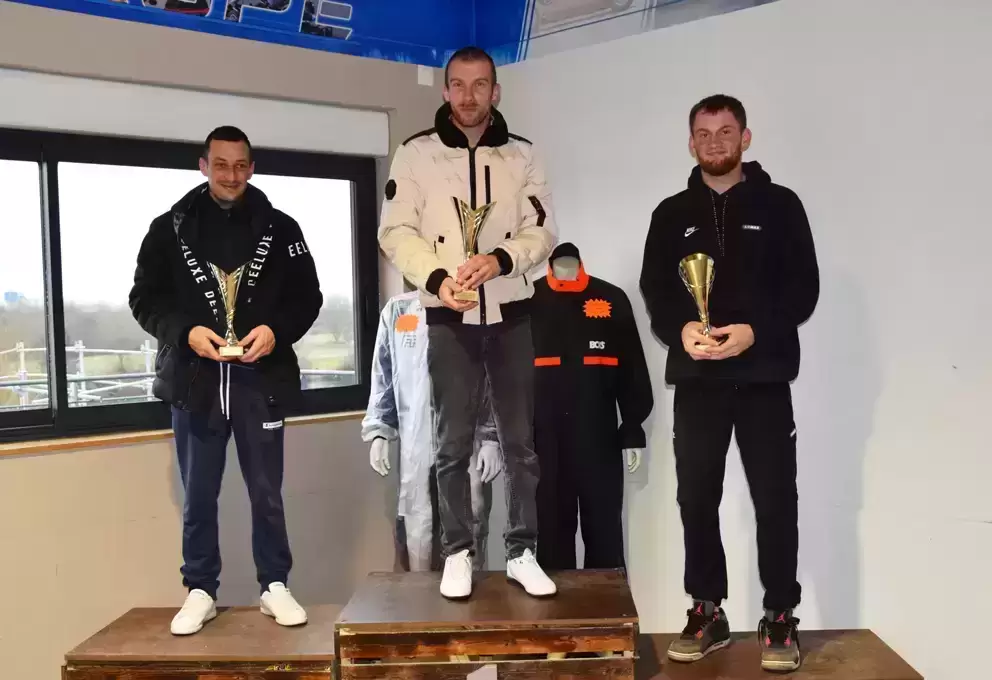 les 3 pilotes du podium de la winter cup du 10 février 202