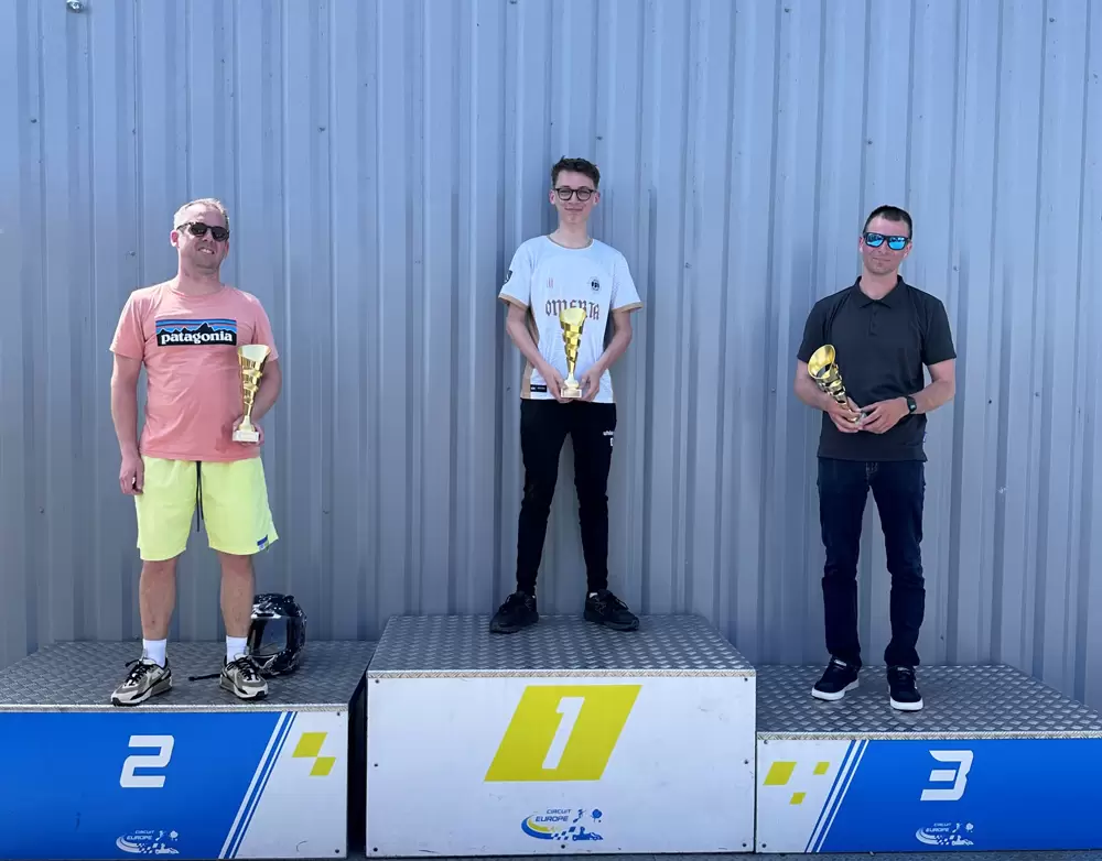 le podium de la course du 25 mai 2026