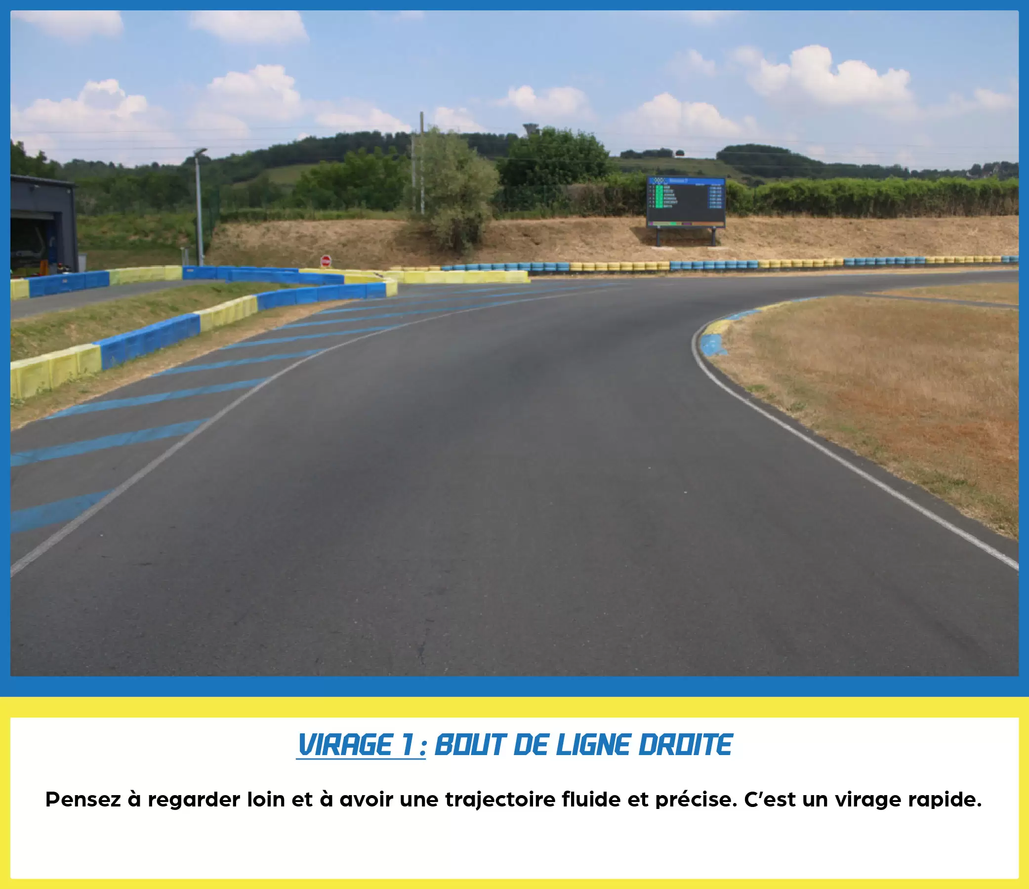 virage 1 circuit de l'Europe boute de ligne droite